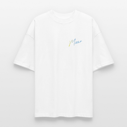 Unisex Oversized Bio T-Shirt - Meer - Weiß