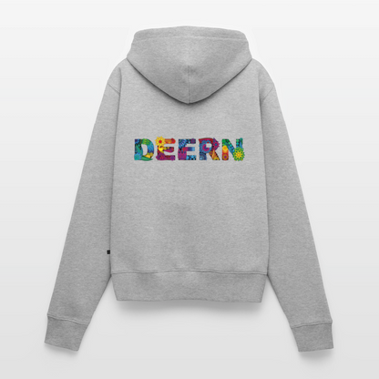 Damen Premium Kapuzenjacke - Deern - Grau meliert