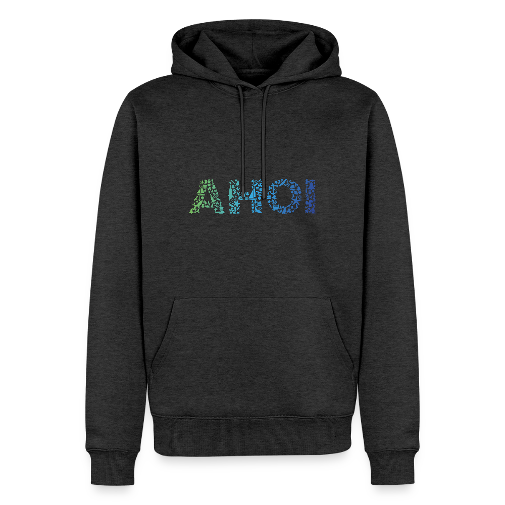 Herren Premium Hoodie - Ahoi doodles - Anthrazit meliert
