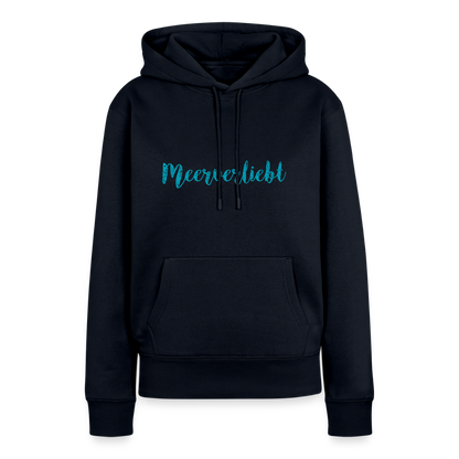Damen Premium Hoodie - Meerverliebt - Navy