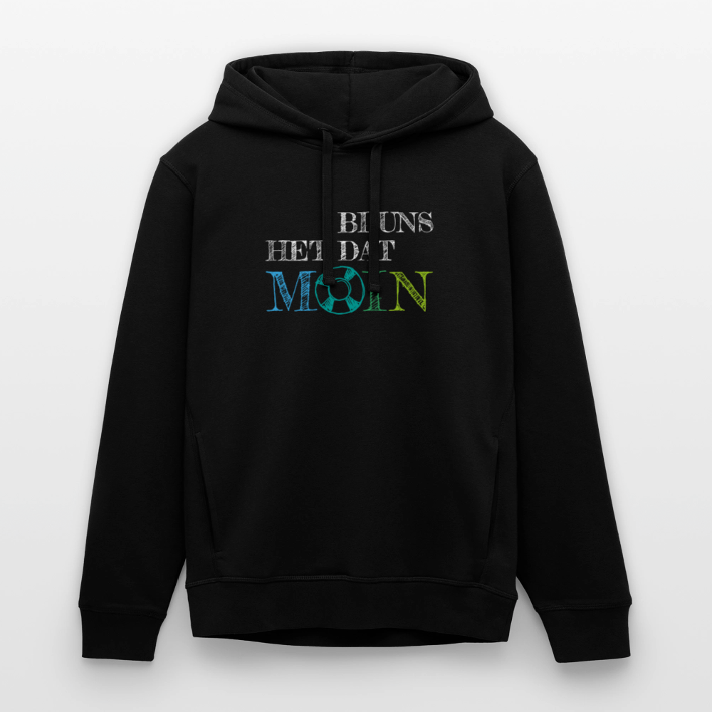 Unisex Bio-Hoodie - Bi uns het dat Moin (weiss) - Schwarz