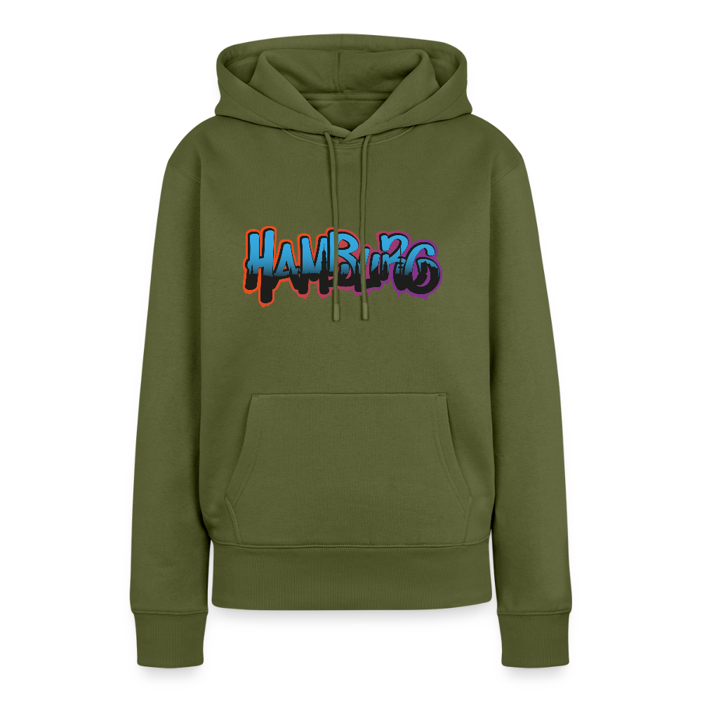 Damen Premium Hoodie - Hamburg - Khaki