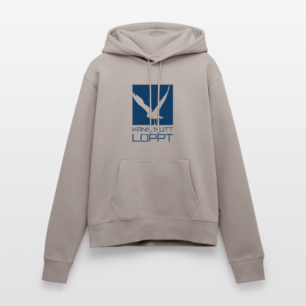 Damen Premium Hoodie - kann, mutt, löppt - Taupe