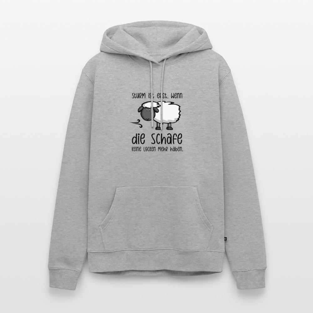 Herren Premium Hoodie - Schaf - Grau meliert