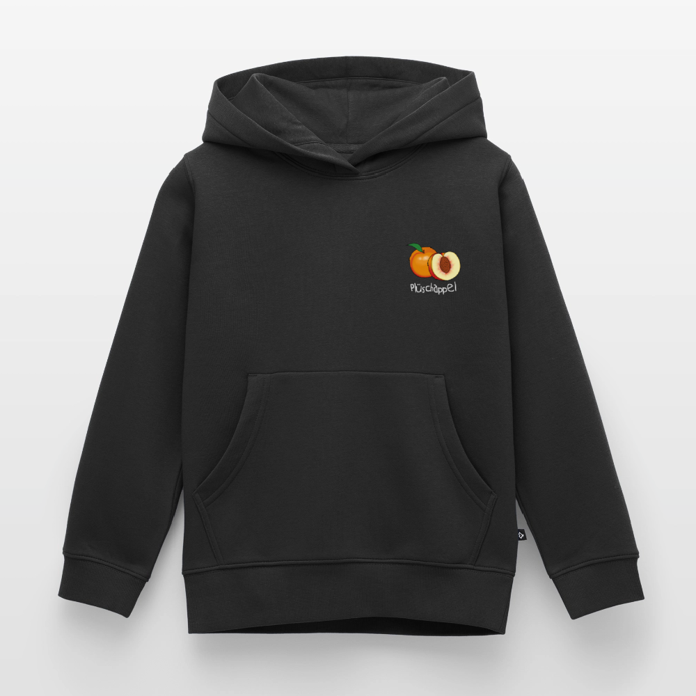 Kinder Premium Hoodie - Plüschappel - Schwarz