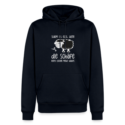 Herren Premium Hoodie - Schaf (weiss) - Navy