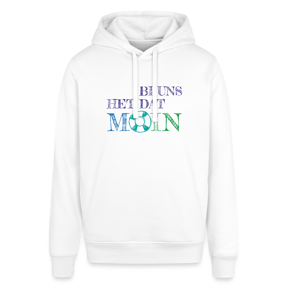 Unisex Bio-Hoodie - Bi uns het dat Moin - Weiß