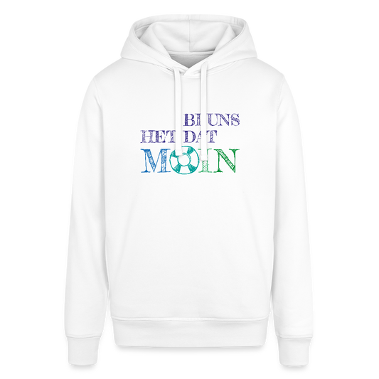Unisex Bio-Hoodie - Bi uns het dat Moin - Weiß