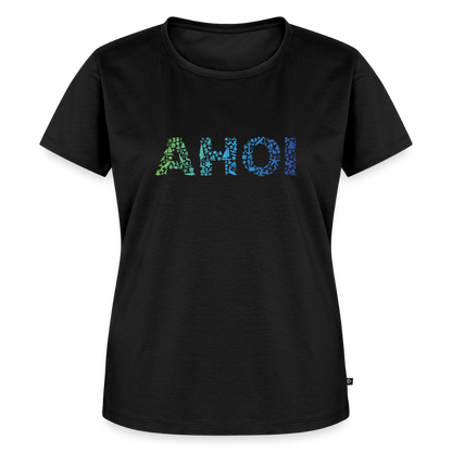 Damen Premium Bio T-Shirt - Ahoi doodles - Schwarz