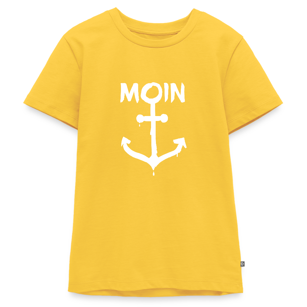 Teenager Premium T-Shirt - Moin Anker (weiss) - Gelb