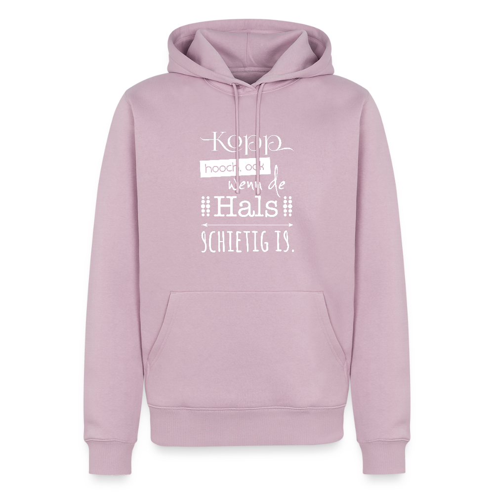 Herren Premium Hoodie - Kopp hooch (weiss) - Altrosa