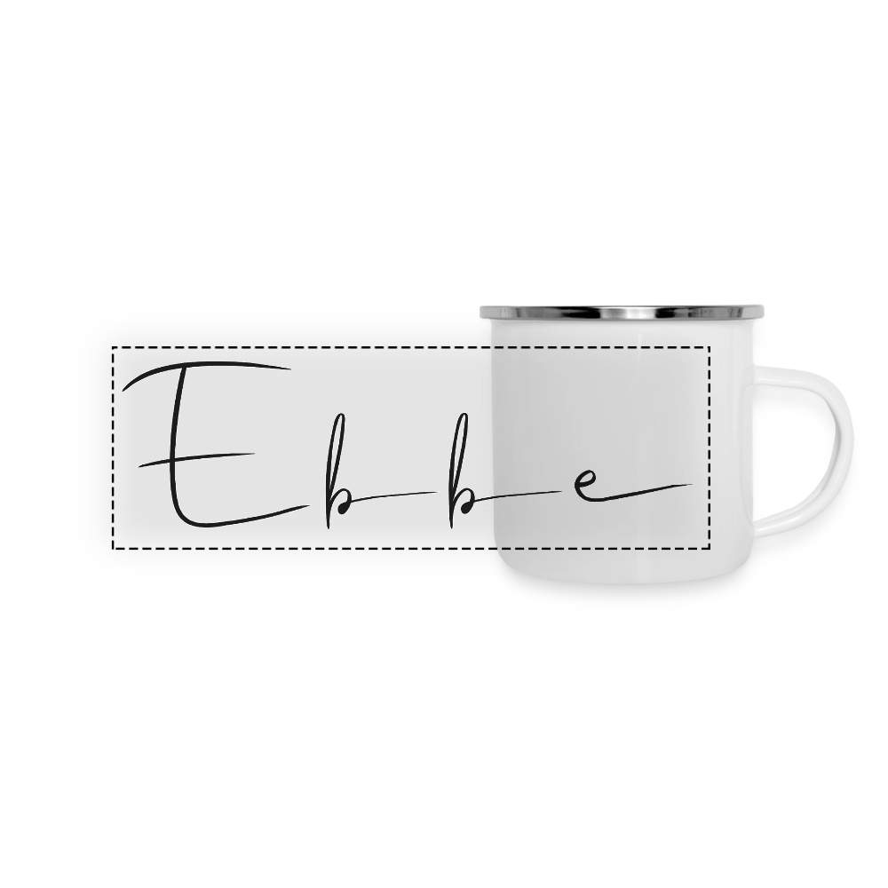 Ebbe - Panorama Emaille-Tasse - Weiß