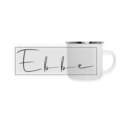 Ebbe - Panorama Emaille-Tasse - Weiß