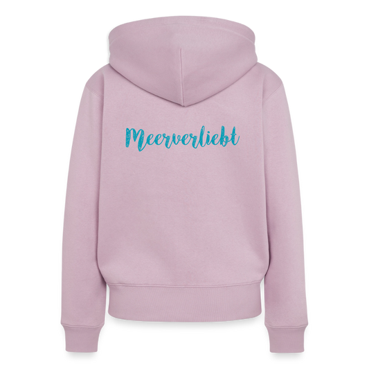 Damen Premium Kapuzenjacke - Meerverliebt - Altrosa