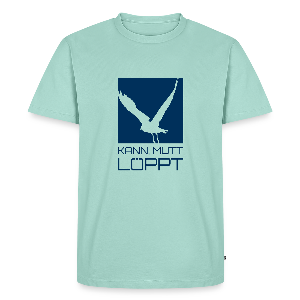 Herren Premium Bio T-Shirt - kann, mutt, löppt - Mint 