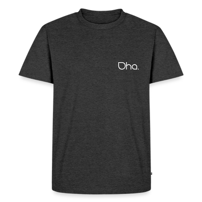 Oha - Herren Premium T-Shirt (weiß) - Anthrazit meliert