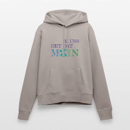 Damen Premium Hoodie - Bi uns het dat Moin - Taupe