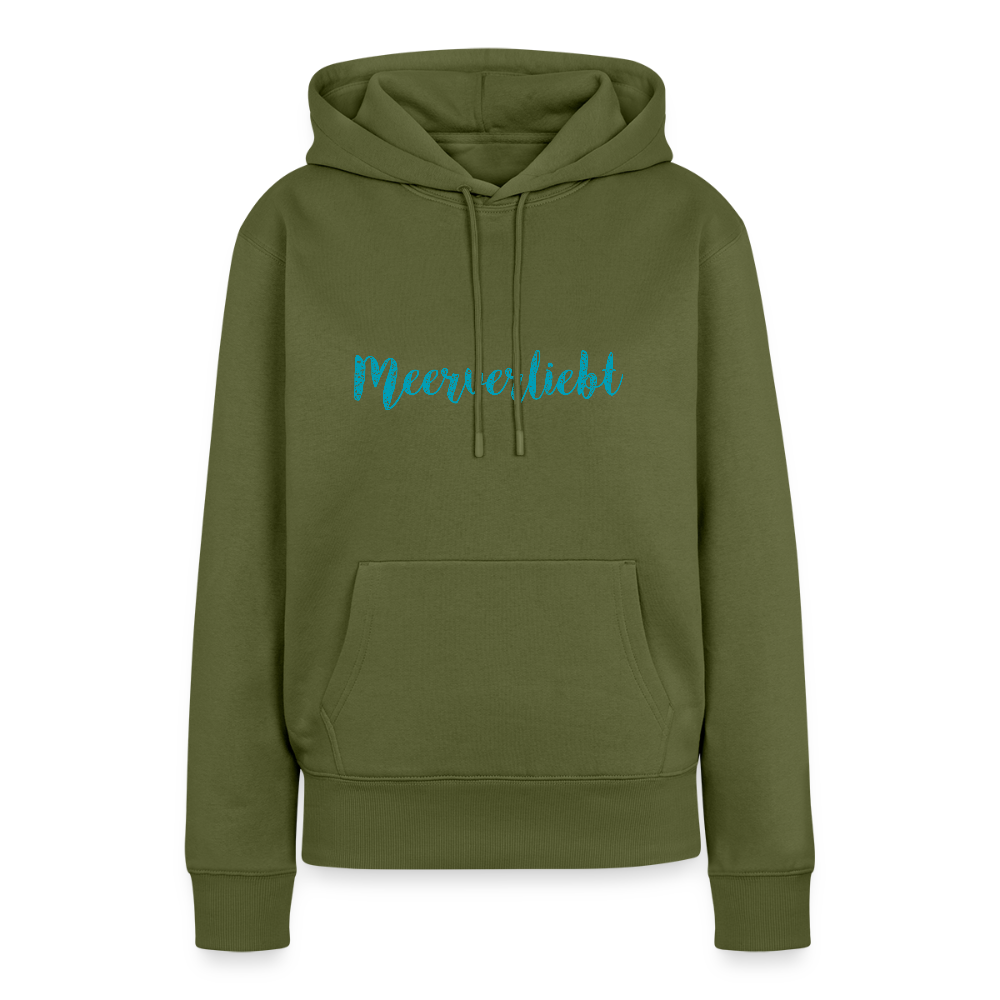Damen Premium Hoodie - Meerverliebt - Khaki