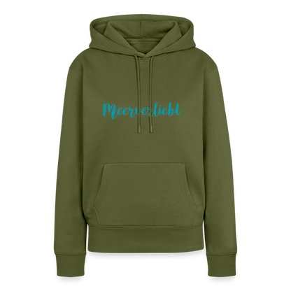 Damen Premium Hoodie - Meerverliebt - Khaki