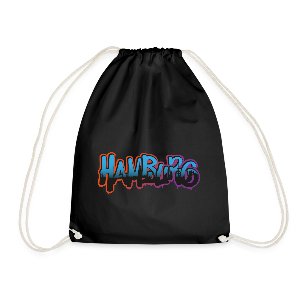 Turnbeutel - Hamburg - Schwarz