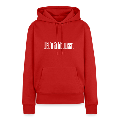 Damen Premium Hoodie - wat'n Schietweer (weiss) - Rot