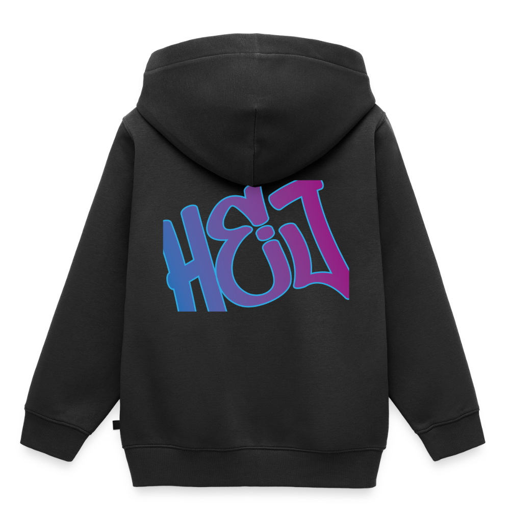 Kinder/Teenager Premium Hoodie "Hej" - Schwarz