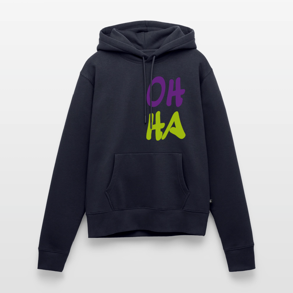 Damen Premium Hoodie - Oh ha - Navy