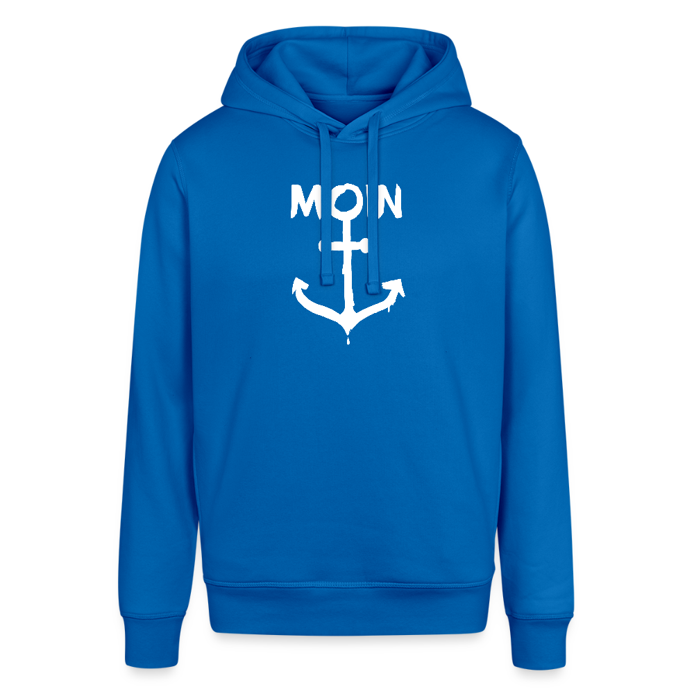 Unisex Bio-Hoodie - Moin Anker (weiss) - Königsblau