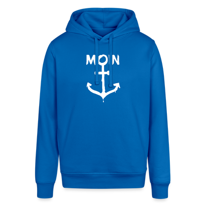 Unisex Bio-Hoodie - Moin Anker (weiss) - Königsblau