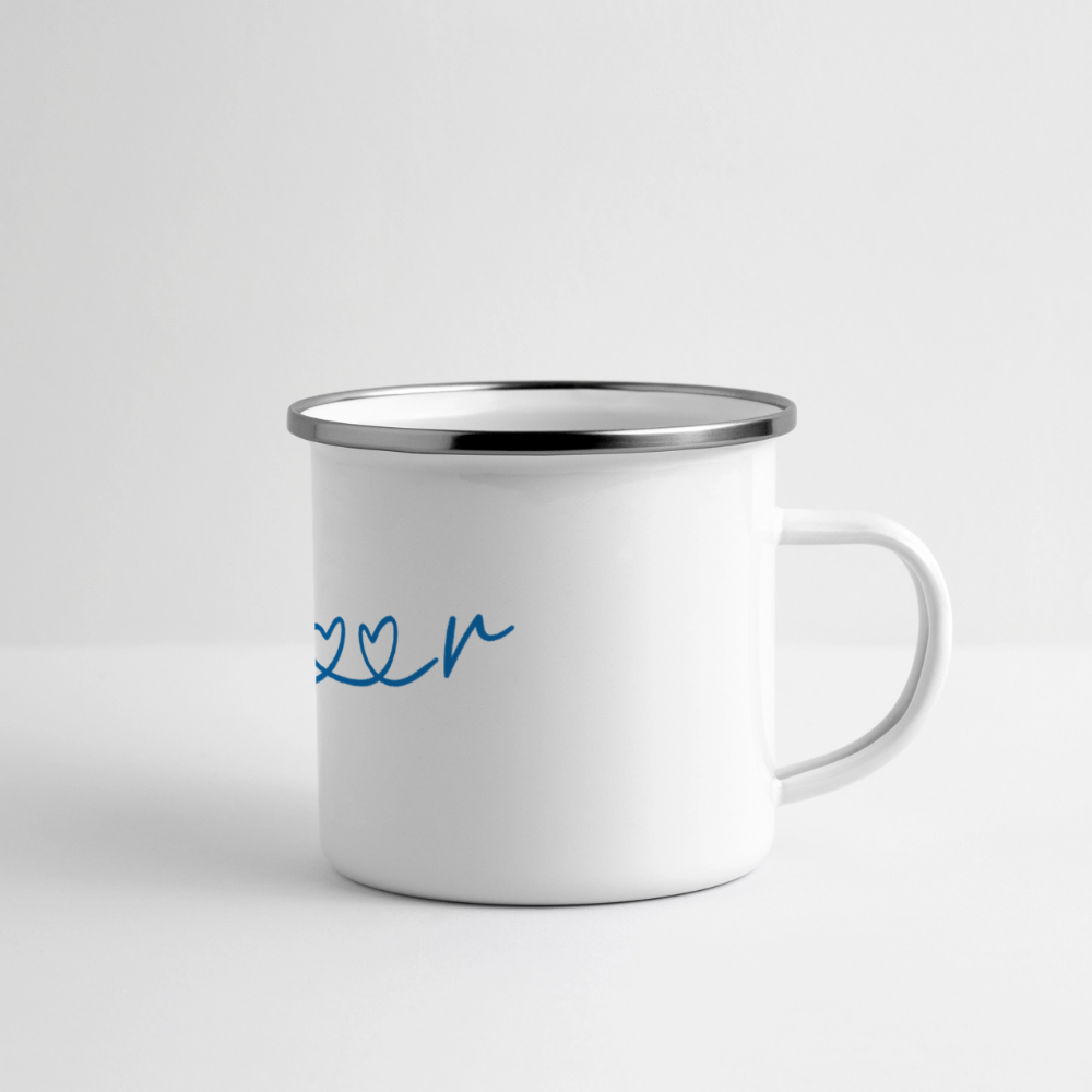 Panorama Emaille-Tasse - Meer - Weiß