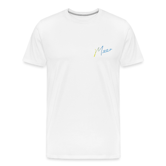 Männer Premium Bio T-Shirt - Meer - Weiß