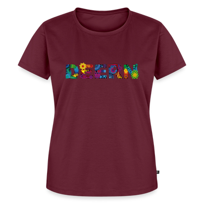 Damen Premium Bio T-Shirt - Deern - Burgunderrot
