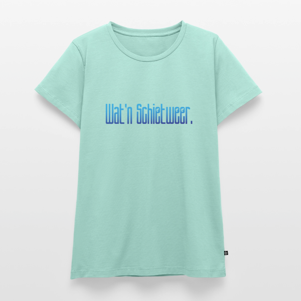 Damen Premium Bio T-Shirt - wat'n Schietweer - Mint 