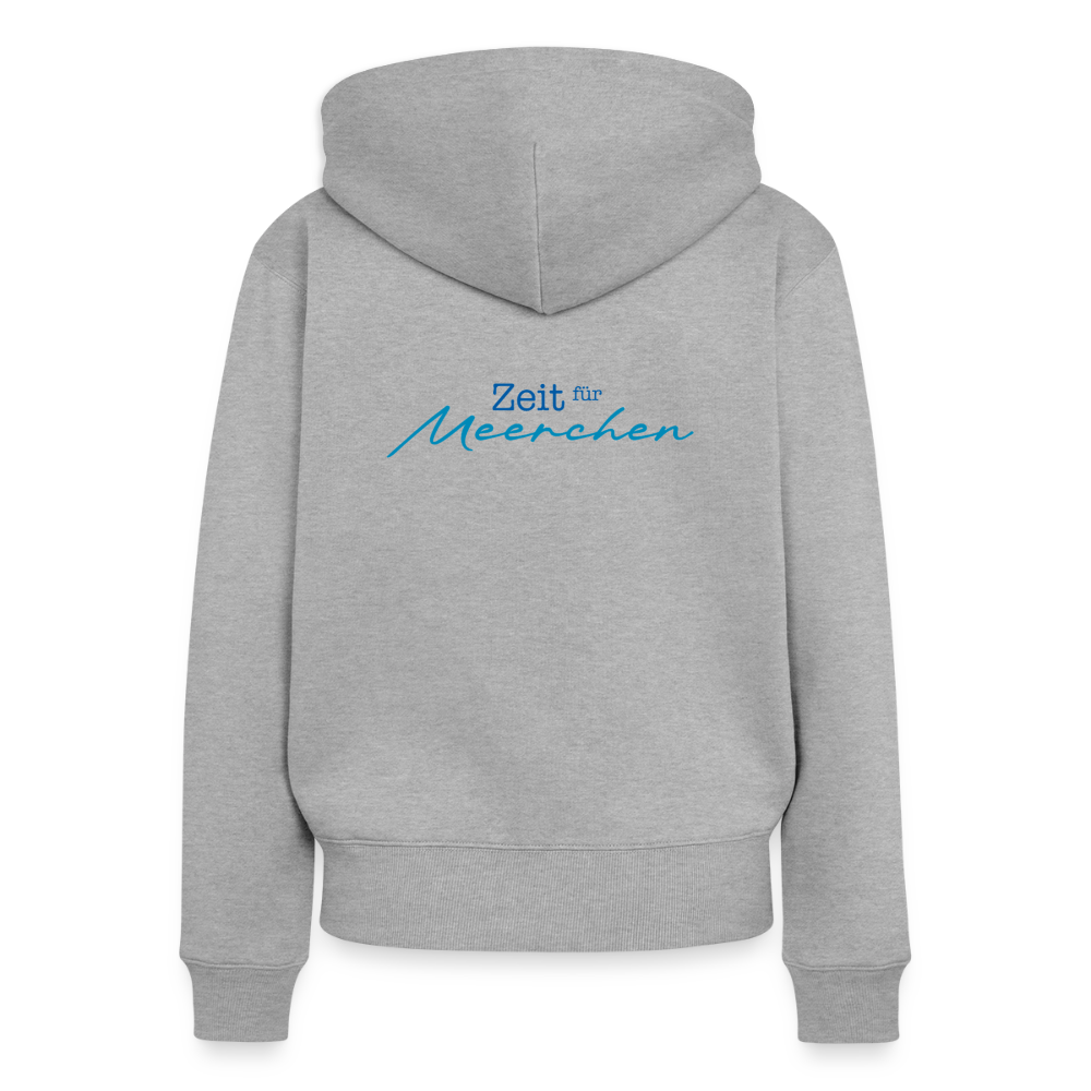 Damen Premium Kapuzenjacke - Zeit für Meerchen - Grau meliert
