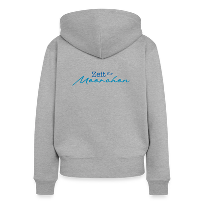 Damen Premium Kapuzenjacke - Zeit für Meerchen - Grau meliert