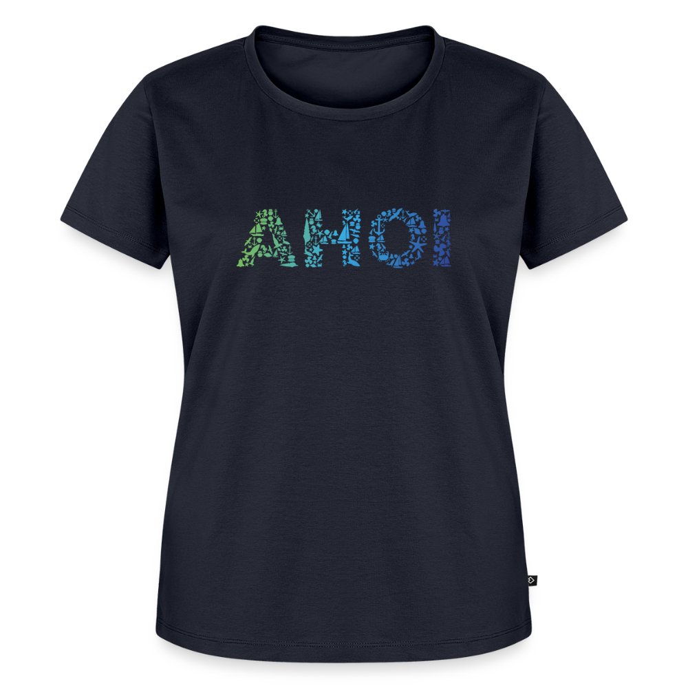 Damen Premium Bio T-Shirt - Ahoi doodles - Navy