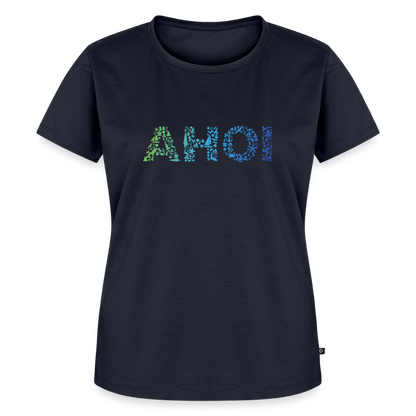 Damen Premium Bio T-Shirt - Ahoi doodles - Navy