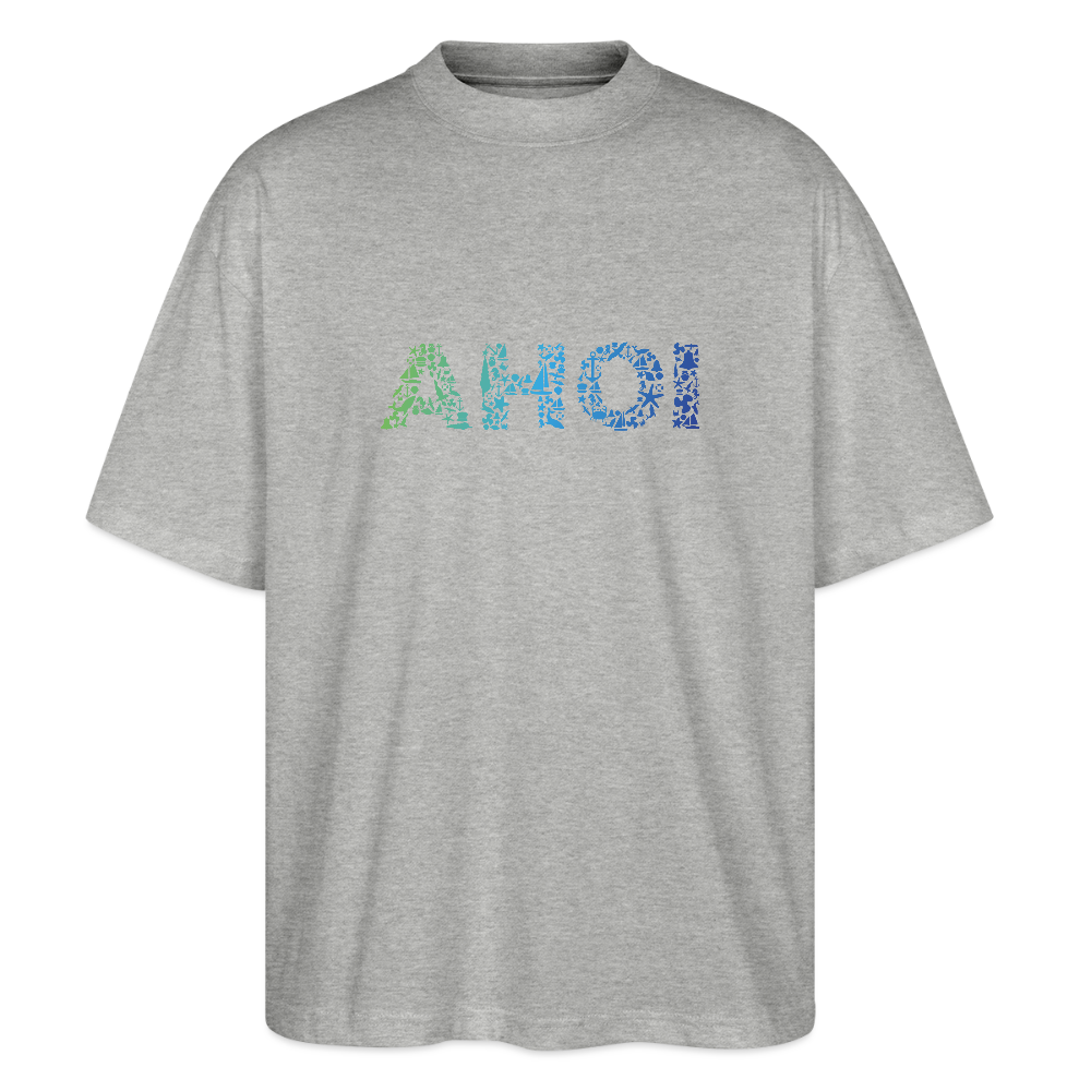 Unisex Oversize Bio-T-Shirt  - Ahoi doodles - Grau meliert