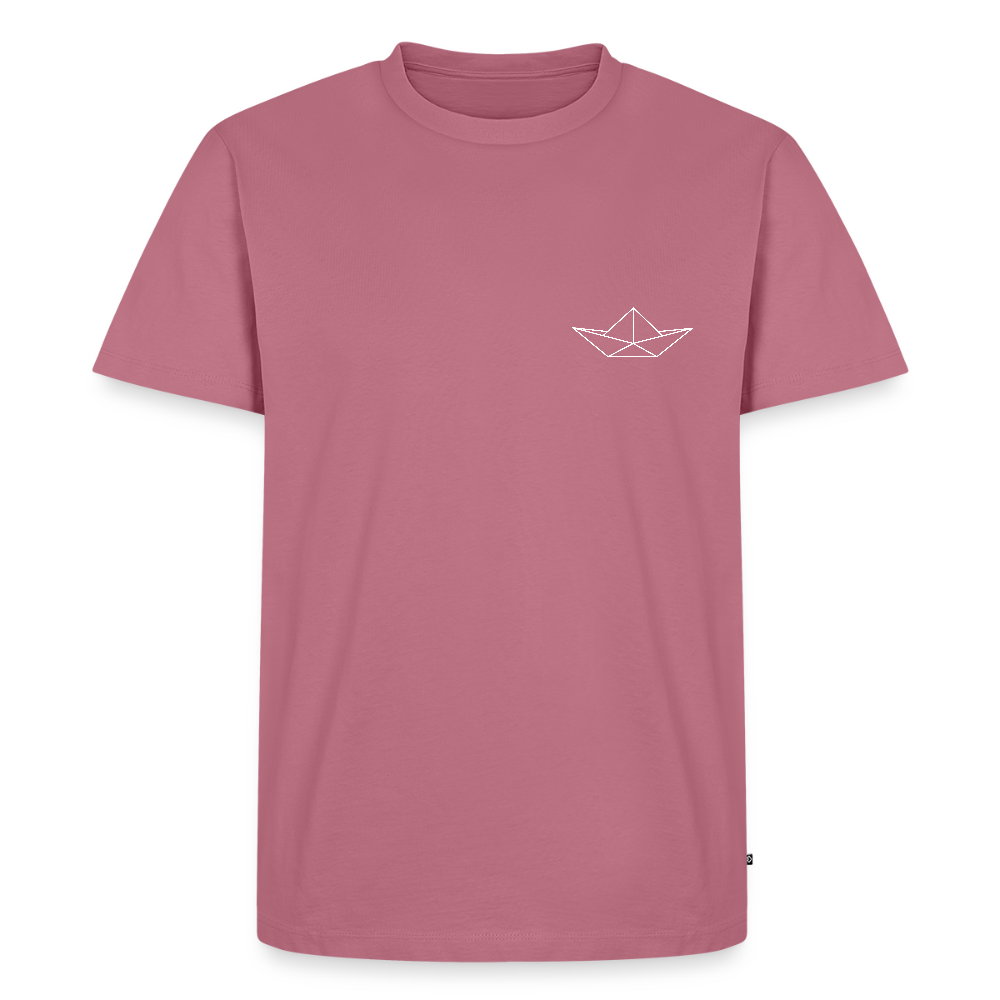 Herren Premium Bio T-Shirt - Origami Boot (weiss) - Mauve