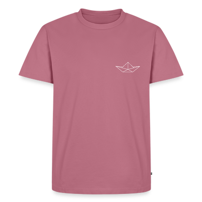 Herren Premium Bio T-Shirt - Origami Boot (weiss) - Mauve