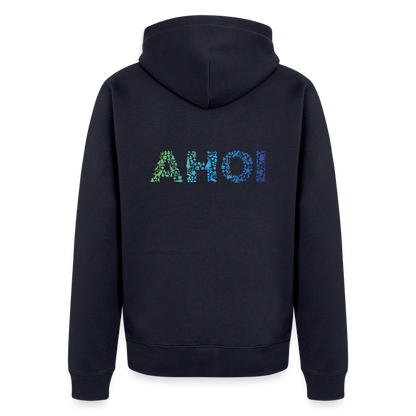 Herren Premium Kapuzenjacke - Ahoi doodles - Navy