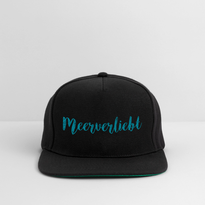 Snapback Cap - Meerverliebt - Schwarz/Schwarz