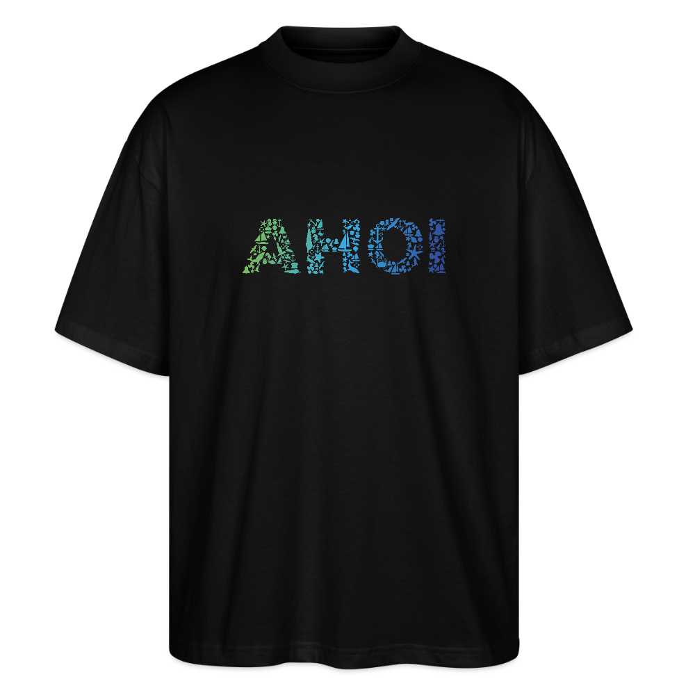 Unisex Oversize Bio-T-Shirt  - Ahoi doodles - Schwarz