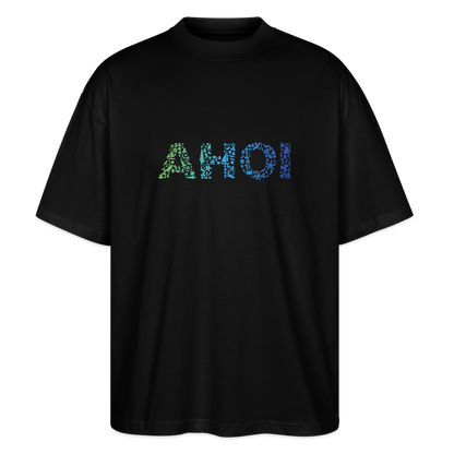Unisex Oversize Bio-T-Shirt  - Ahoi doodles - Schwarz