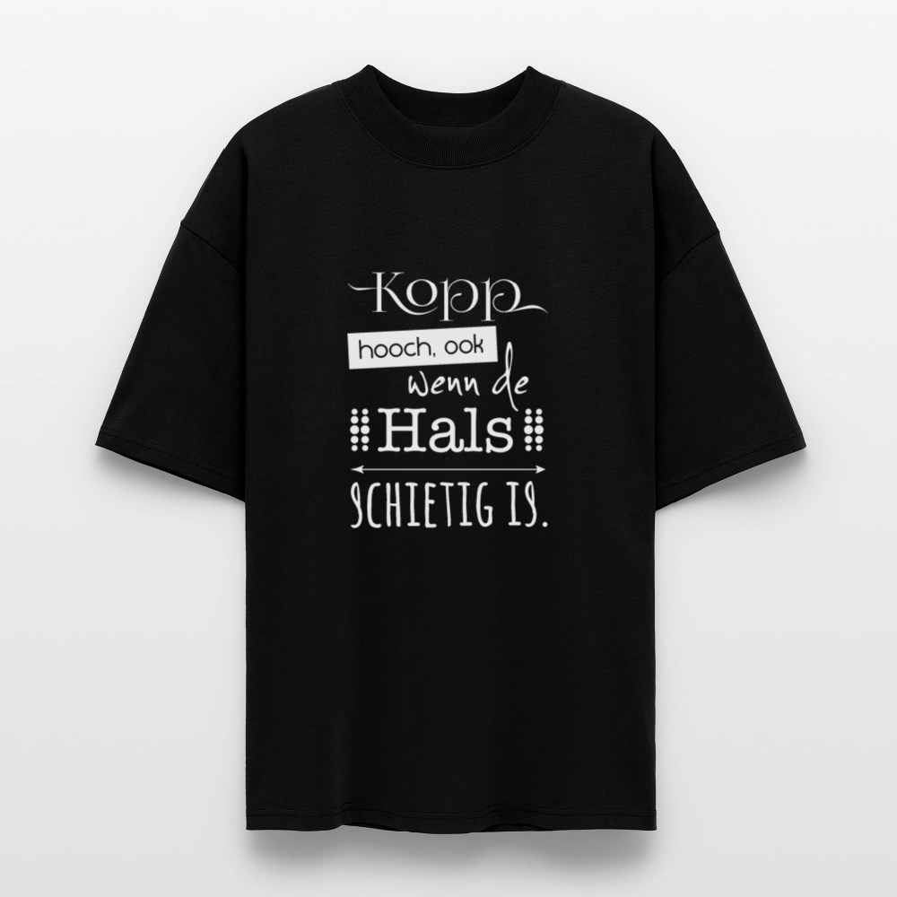 Unisex Oversize Bio-T-Shirt - Kopp hooch (weiss) - Schwarz