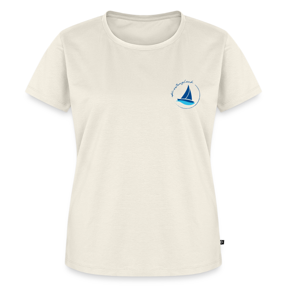 Damen Premium Bio T-Shirt - Küstenglück - Naturweiß