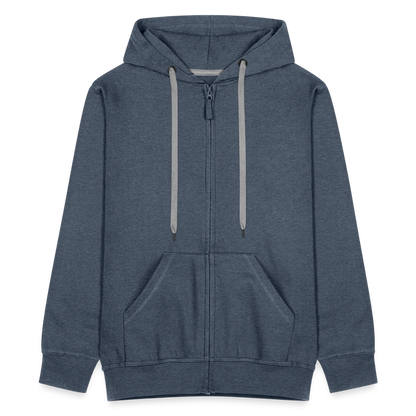 Herren Premium Kapuzenjacke - Schaf (weiss) - Jeansblau