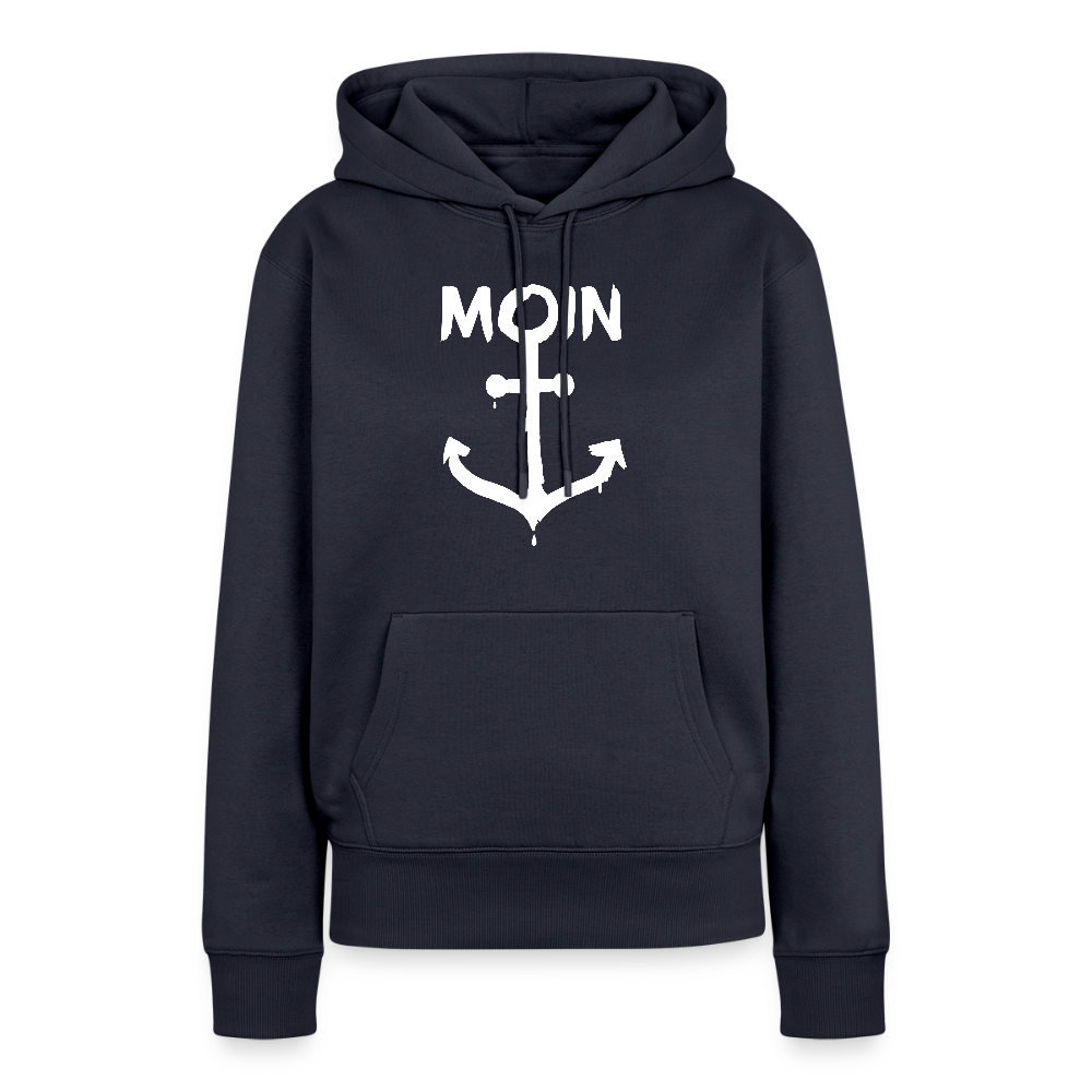 Damen Premium Hoodie - Moin Anker (weiss) - Navy