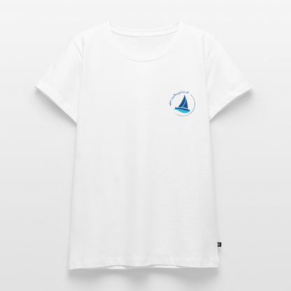 Damen Premium Bio T-Shirt - Küstenglück - Weiß