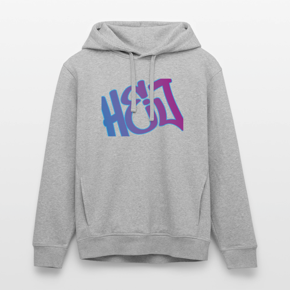 Unisex Bio-Hoodie - Hej - Grau meliert